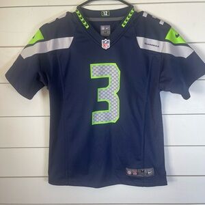 Nike NFL Seahawks WILSON jersey #3 blue and‎ green youth size medium